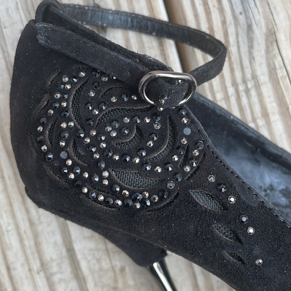 Betsey Johnson Black "Tryyst" Stiletto Heels Size 7 - Picture 5 of 15